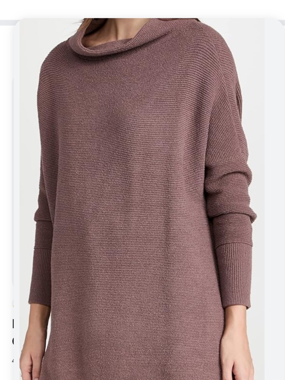 Free People Ottoman Tunic Sweater - Mauve